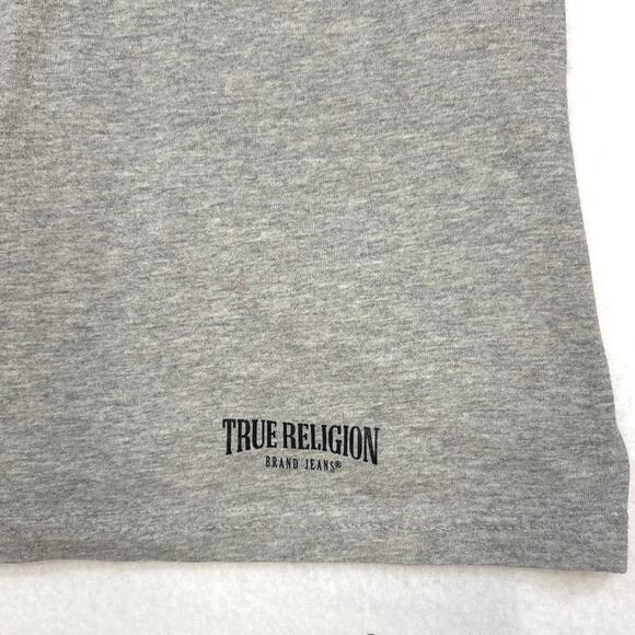 True Religion Gray Logo Graphic T-Shirt Size Large - Picture 2 of 8